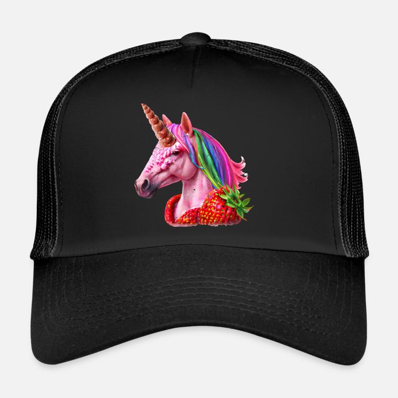 Strawberry Unicorn Design Trucker Cap