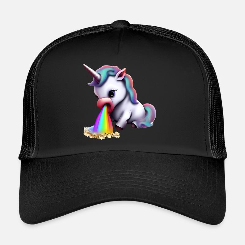 Regenbogen niesendes Einhorn Allergiker Trucker Cap