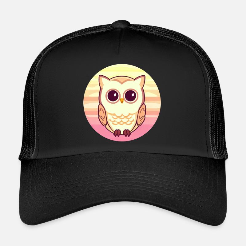 Owl Sunset Design - Casquette trucker  - noir/noir