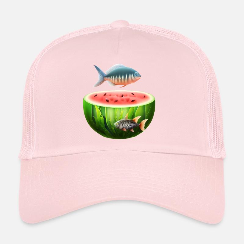 Aquarium de pastèques avec des poissons Casquette trucker 