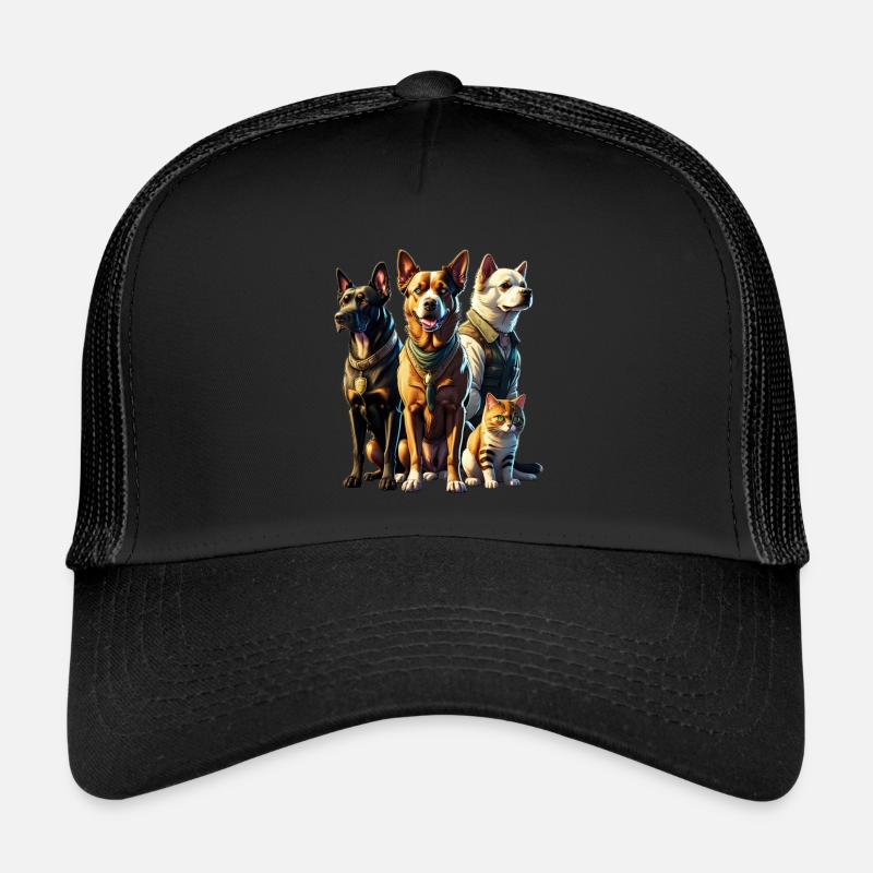 Dogs and cats - Trucker Cap - black/black