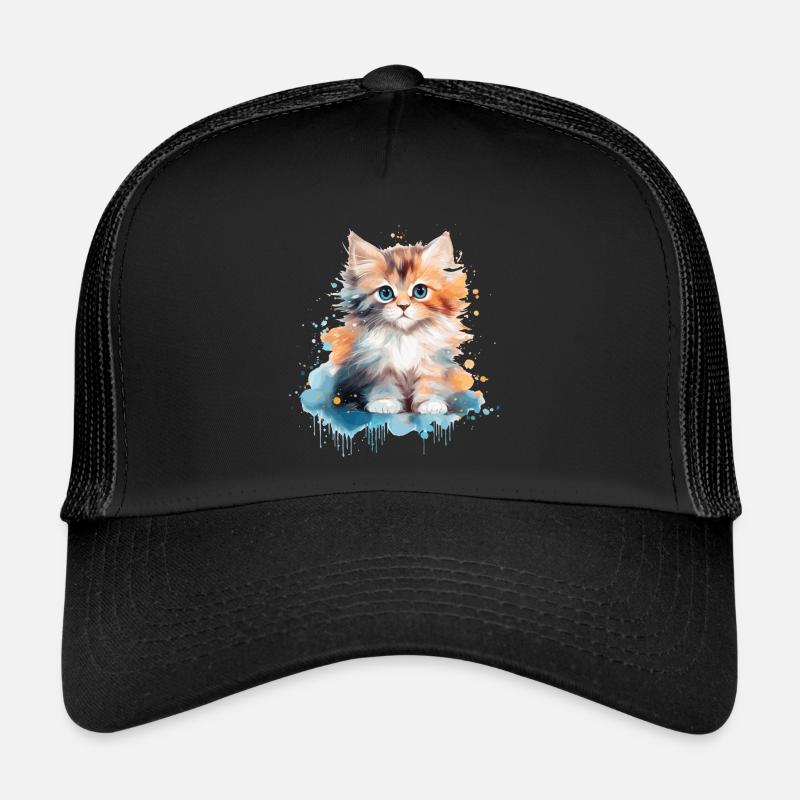 chaton - Casquette trucker  - noir/noir