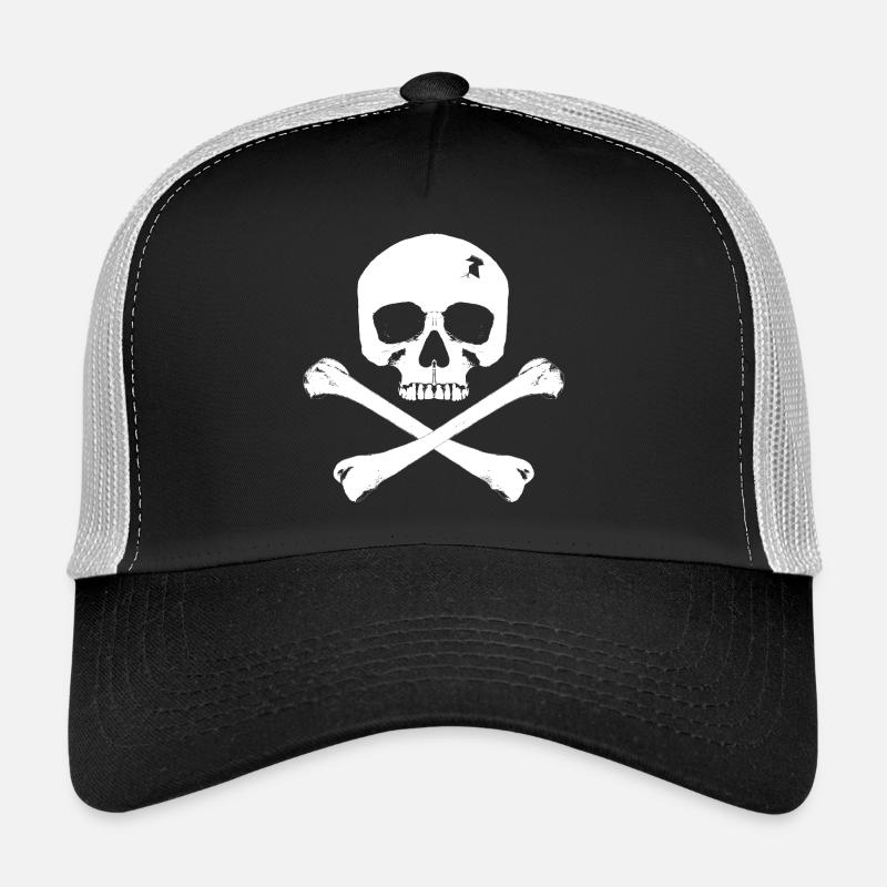 Drapeau pirate / crâne avec os croisés Casquette trucker 