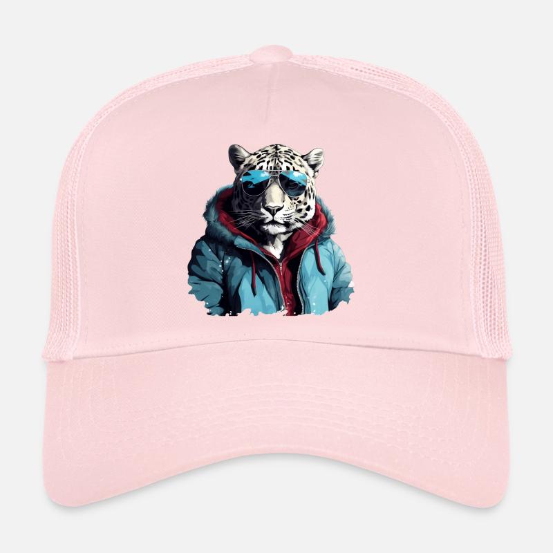 Street Style Snow Leopard | Leopard Lovers Trucker Cap