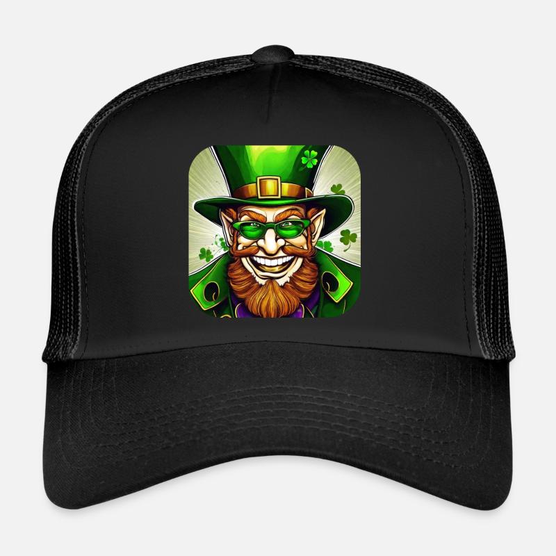 Saint Patrick's Day Irish Leprechaun Leprechaun Gnome Trucker Cap