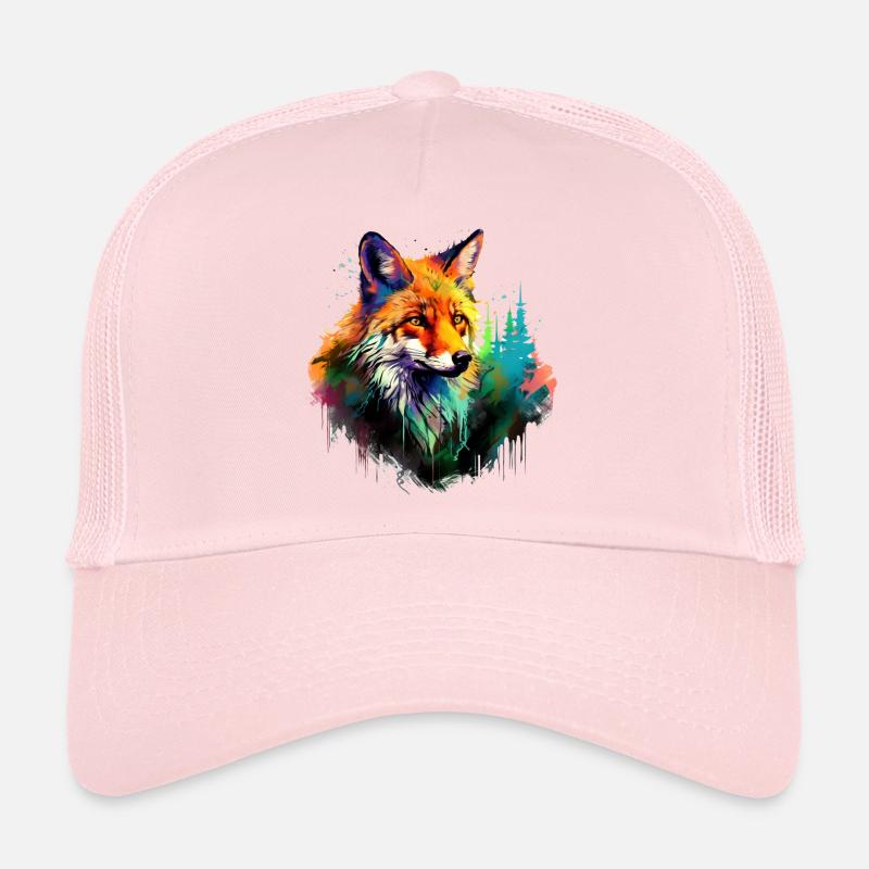 Watercolor Fox, Fox Trucker Cap