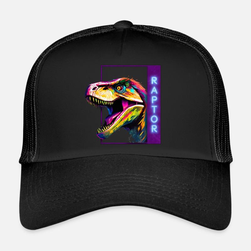 Neon Raptor - Vélociraptor multicolore Casquette trucker 