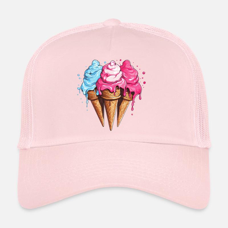 Crème glacée Crème glacée Été Casquette trucker 