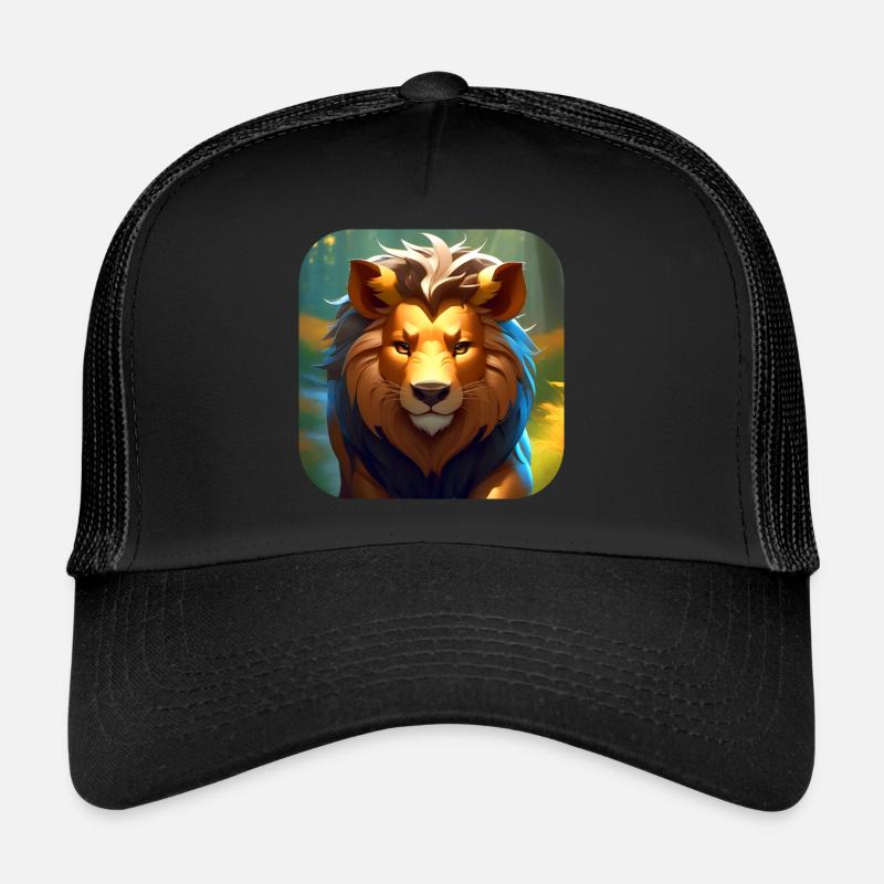 Stolzer Löwe - Trucker Cap - Schwarz/Schwarz