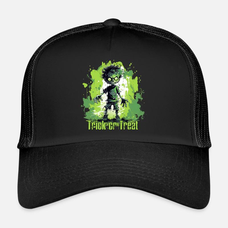 Zombie Halloween Kind Trick or Treat Trucker Cap