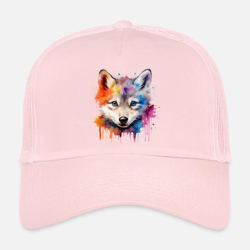 Wolf, grauer Wolf, Wolfsjunges Trucker Cap
