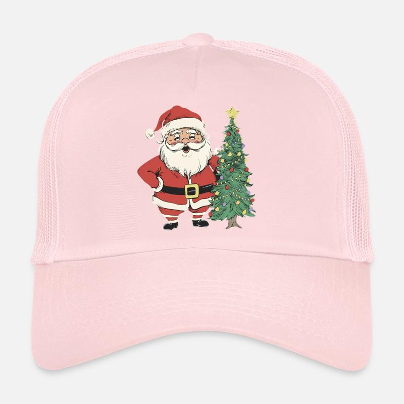 Santa with Christmas Tree: Festive Magic Trucker Cap