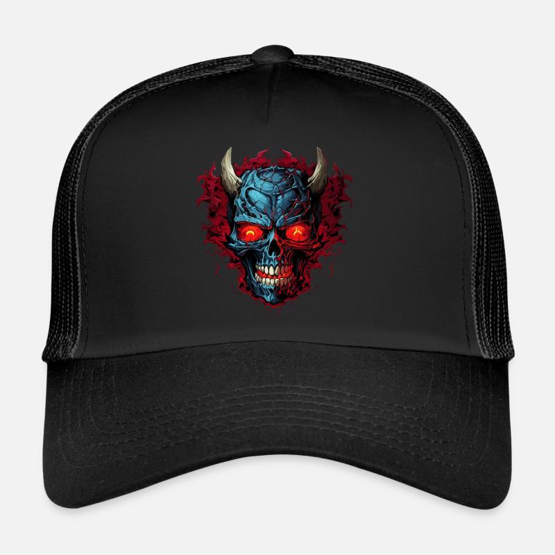 Abstrait Diable Satan Squelette Démons Casquette trucker 