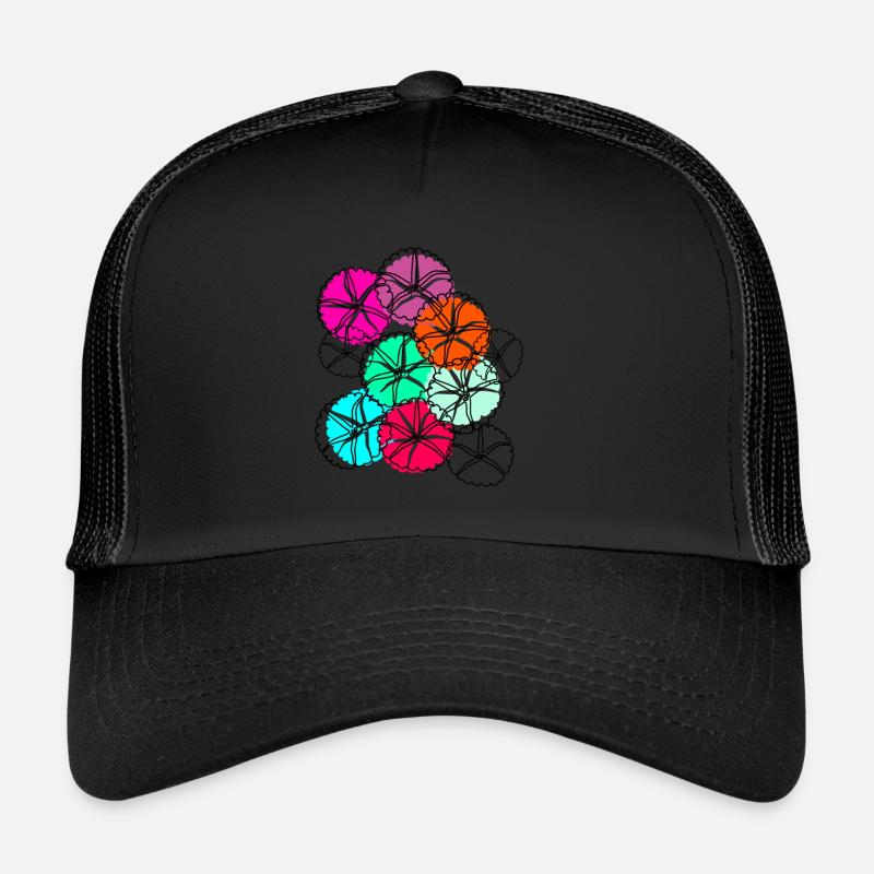 fleurs, fleur, coloré, fleurs, abstrait Casquette trucker 