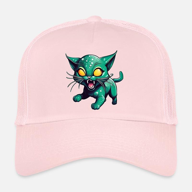 Chat extraterrestre vert Casquette trucker 