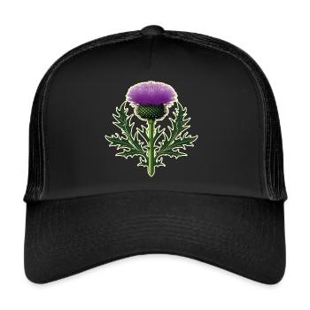 Beautiful Thistle alls Coat of Arms I - Trucker Cap - black/black - Front
