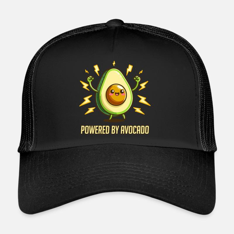 Angetrieben von Avocado - Trucker Cap - Schwarz/Schwarz