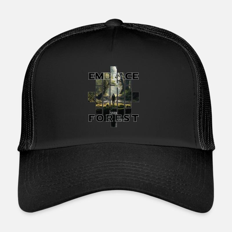 Embrace the forest - Trucker Cap - Schwarz/Schwarz
