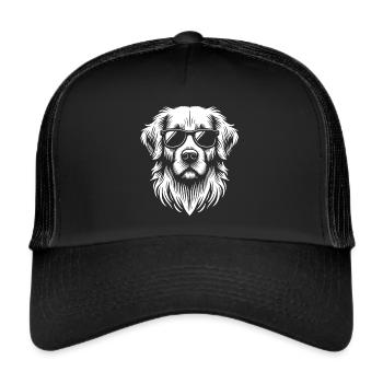 Golden Retriever in summer - Trucker Cap - black/black - Front
