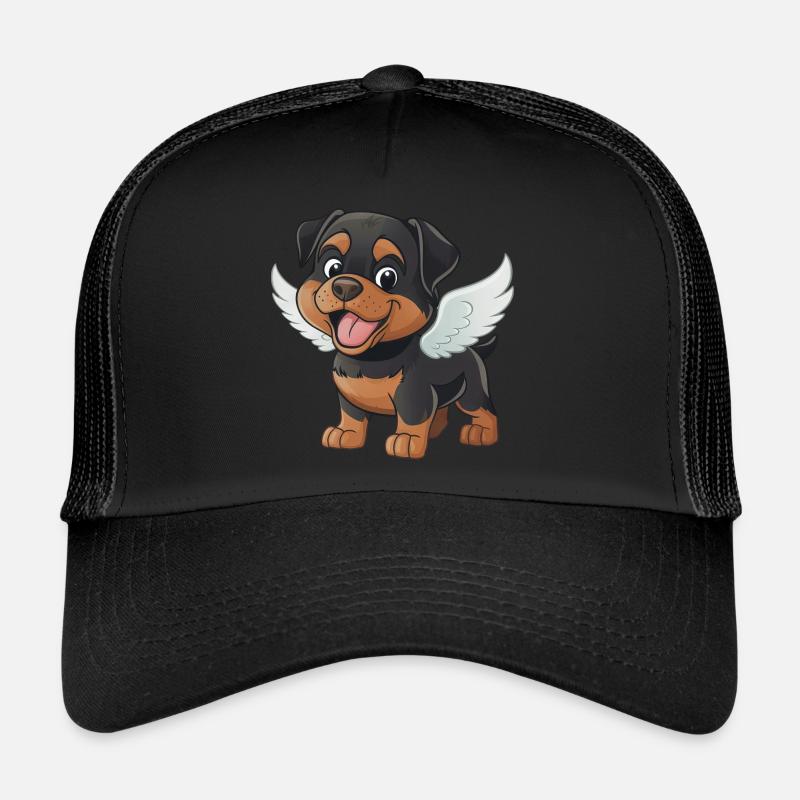 Dessin animé mignon d’ange Rottweiler Casquette trucker 