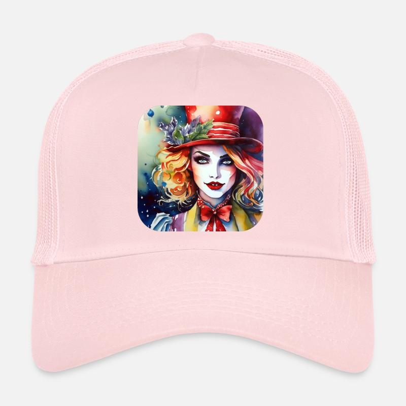Cooles Harlequin Poker Gothic Mädchen Trucker Cap