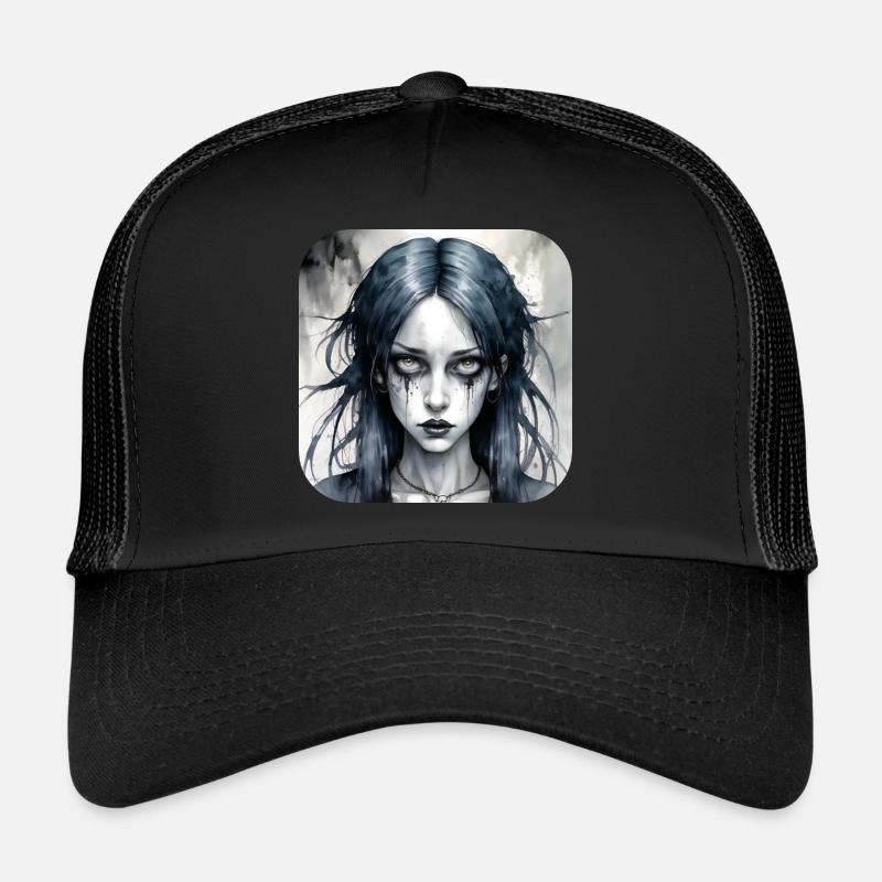 Cool Gothic Punk Girl Trucker Cap