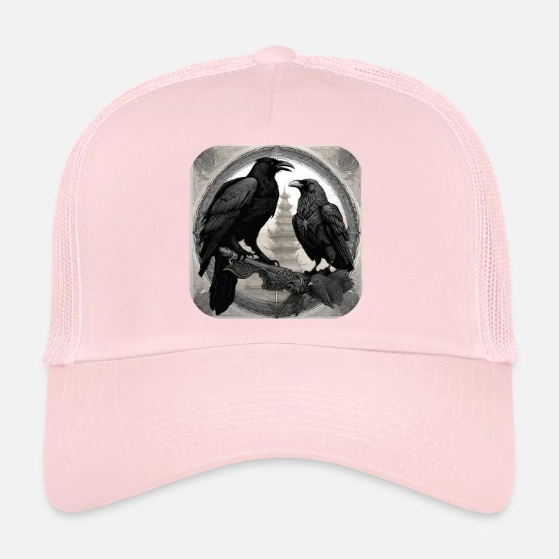 Vikings, ravens, Hugin and Munin Trucker Cap