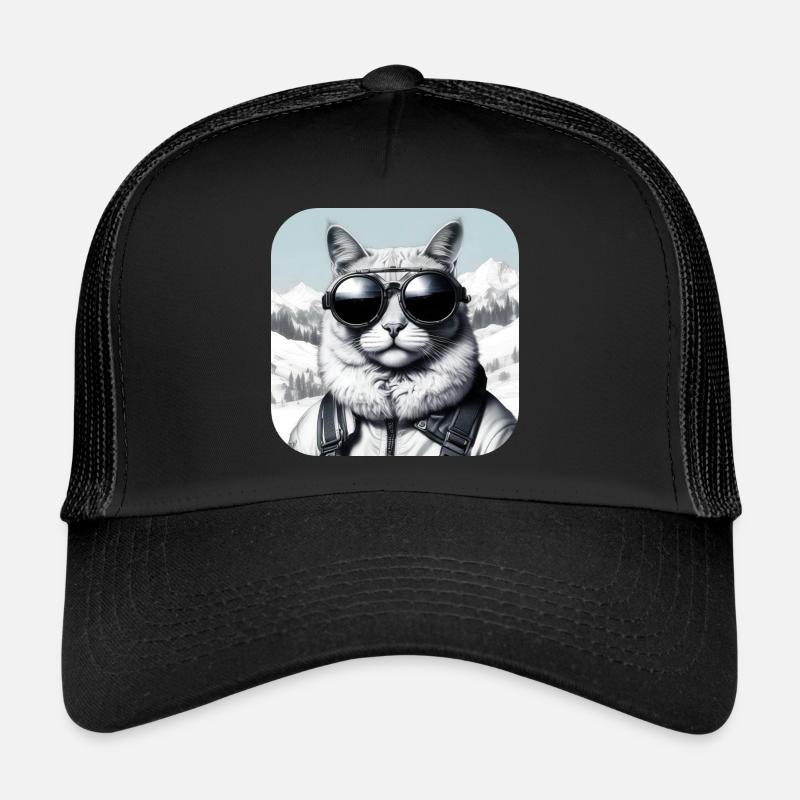 Coole Katze mit Sonnenbrille Trucker Cap