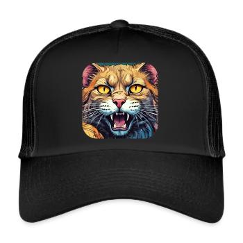 Wild Cat - Trucker Cap - black/black - Front
