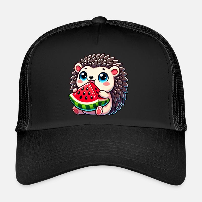Igel mit Wassermelone Sommerfrucht Design Trucker Cap