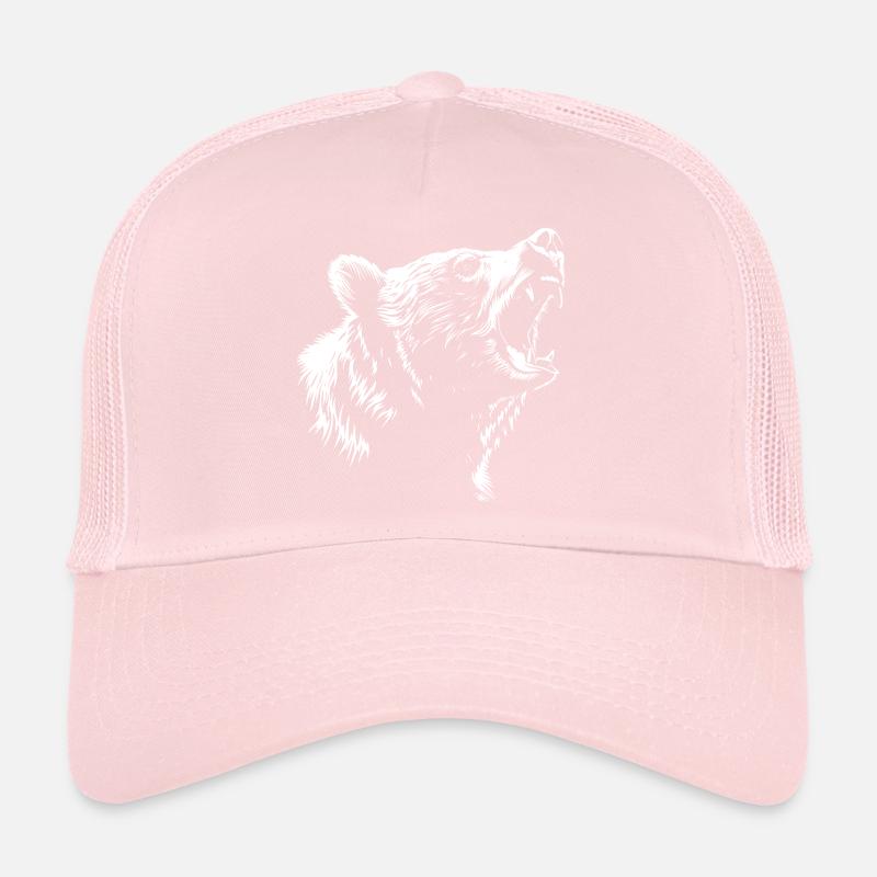 Grizzly Bär Brüllen Geschenk Trucker Cap