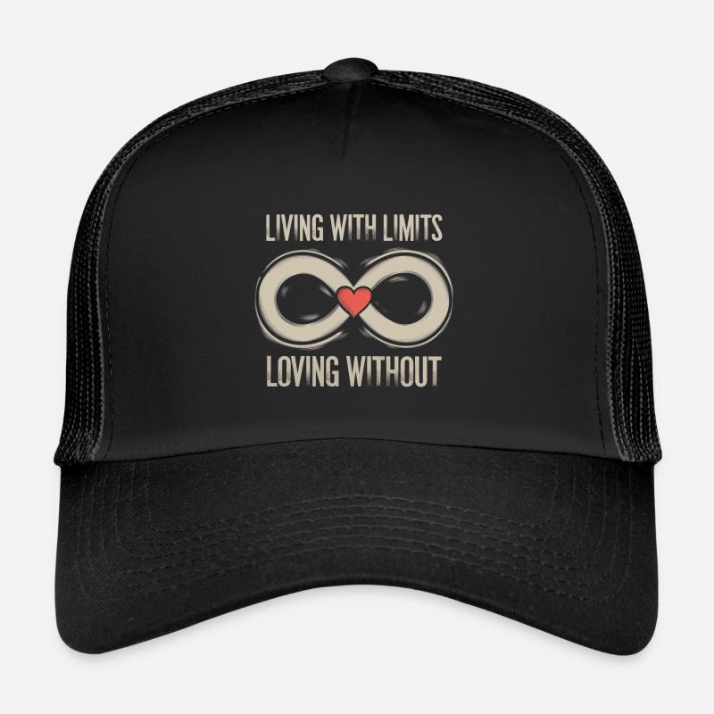 Living with Limits, Loving without - Trucker Cap - Schwarz/Schwarz