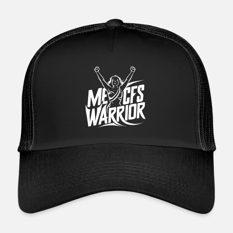 ME/CFS Warrior - Myalgische Enzephalomyelitis - Trucker Cap - Schwarz/Schwarz