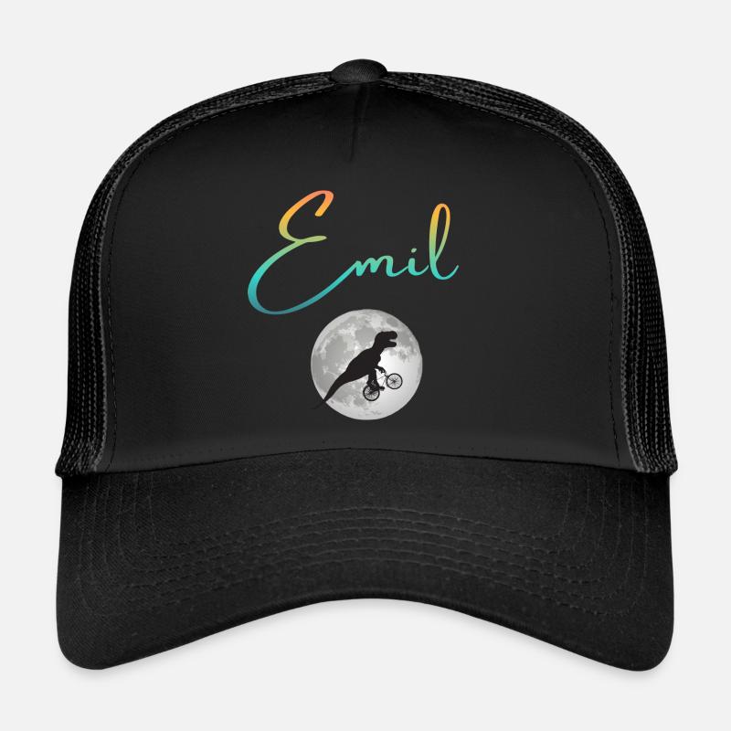 EMIL - Beau prénom de garçon avec dinosaure Casquette trucker 