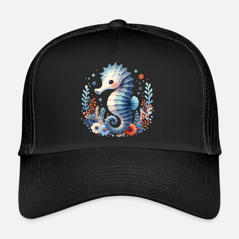 Hippocampe Hippocampe - Casquette trucker  - noir/noir