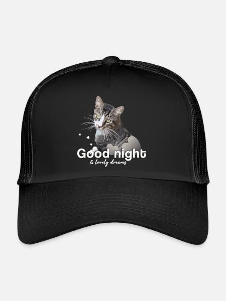 Chemise de sommeil bonne nuit bonne nuit - Casquette trucker  - noir/noir - Devant