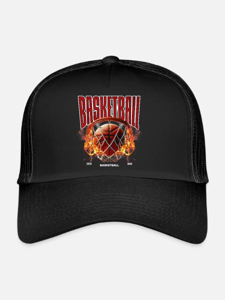 Basket-ball Joueurs de basket-ball - Casquette trucker  - noir/noir - Devant
