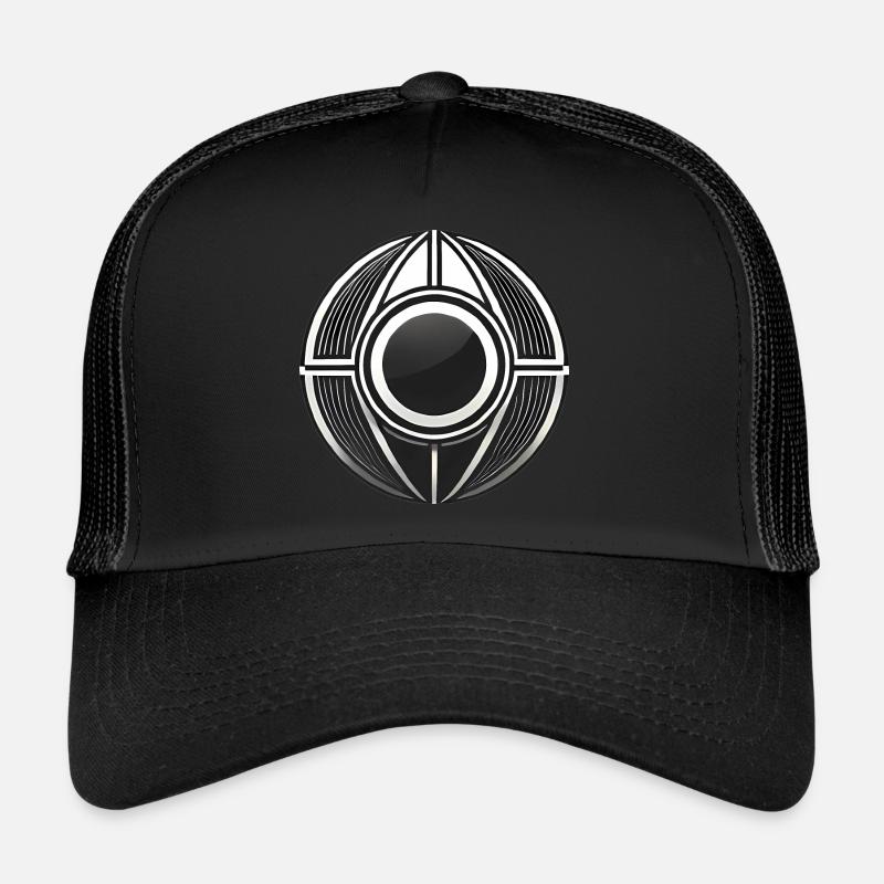 Minimalist Circular Pod Design Trucker Cap