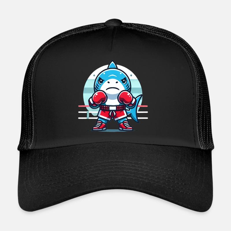 Requin Boxe Champion Dessin Animé Design Casquette trucker 