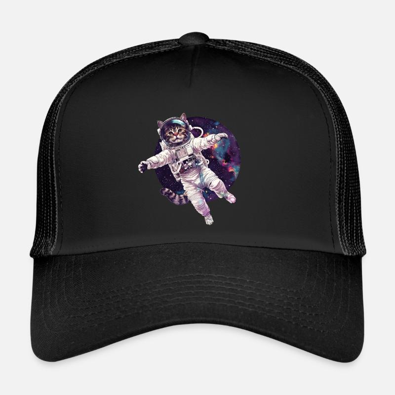 Cat Astronaut Trucker Cap
