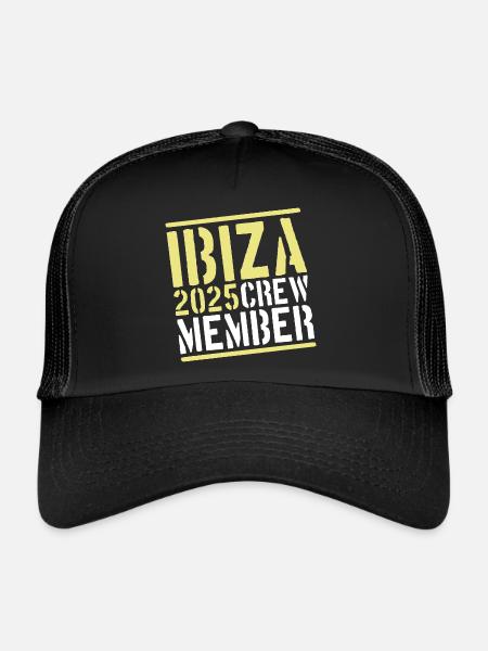 Ibiza 2025 Crew - Trucker Cap - black/black - Front
