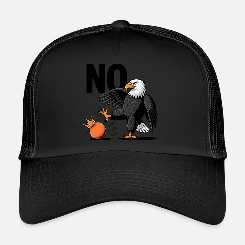 No Kings In America Eagle Orange Trucker Cap