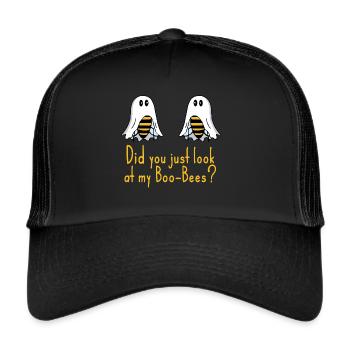 Boobees Boobs funny saying - Trucker Cap - black/black - Front
