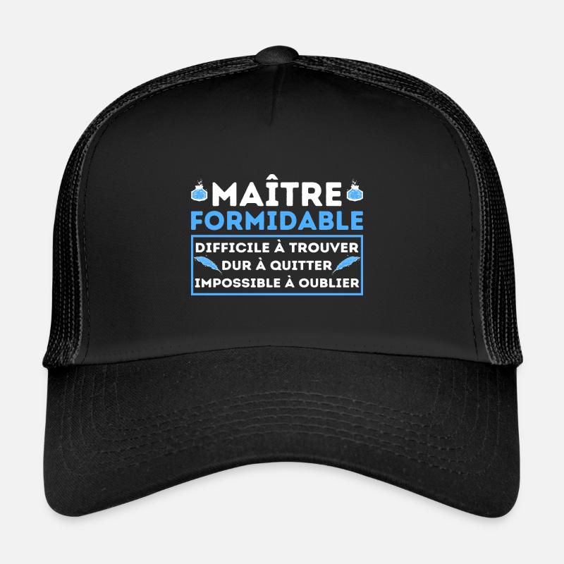 Remerciements Maitre Formidable Cadeau Enseignants Casquette trucker 