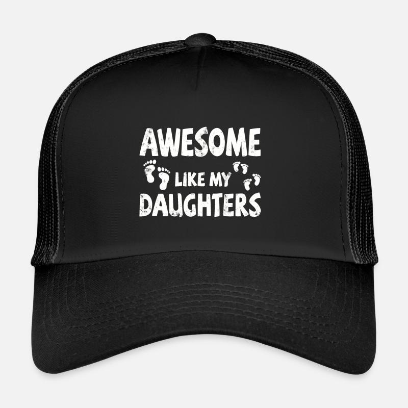 Génial comme mes 2 filles avec des empreintes de pas Casquette trucker 
