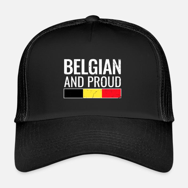 Drapeau belge et fier du drapeau belge Casquette trucker 