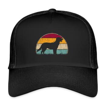 Nova Scotia Duck Tolling Toller Retriever Vintage - Trucker Cap - Schwarz/Schwarz - Vorne