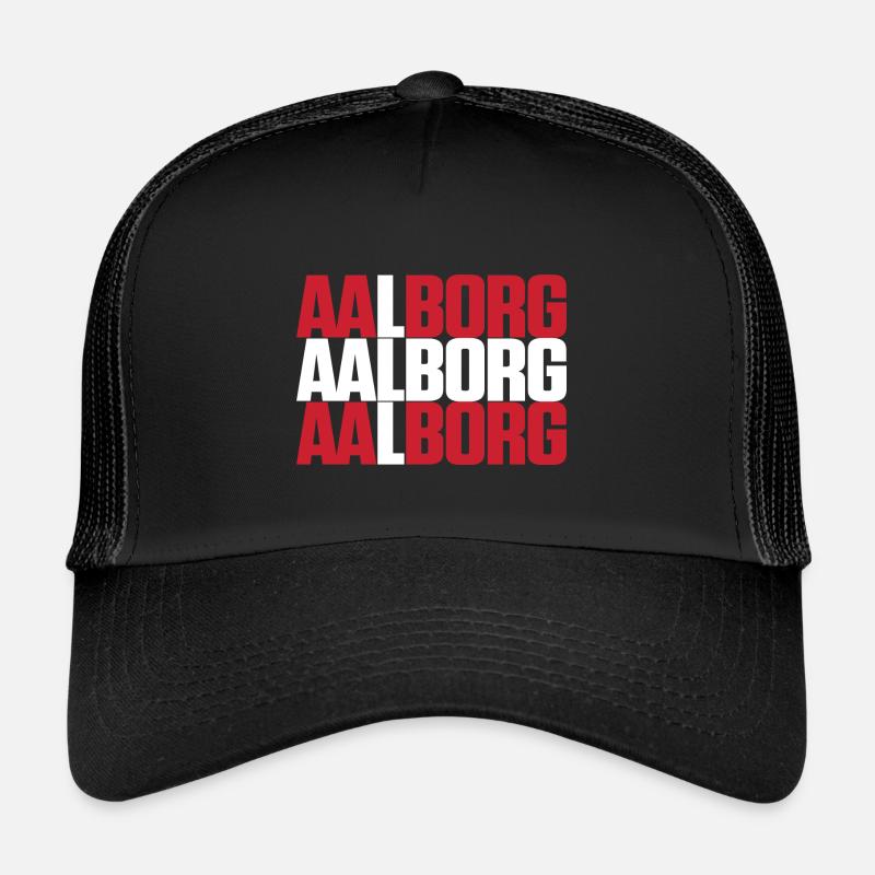 Aalborg Danemark Drapeau Casquette trucker 