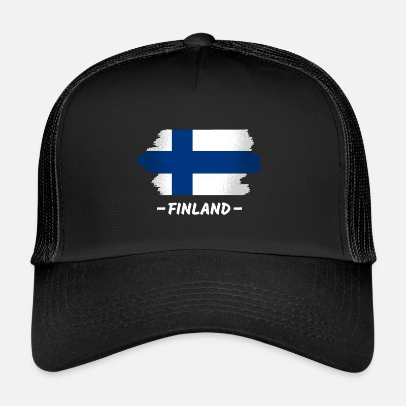 Drapeau finlandais Suomi Drapeau finlandais Look utilisé Casquette trucker 
