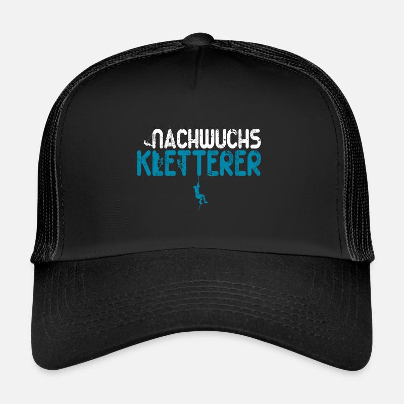 Nachwuchs Kletterer Klettern Baby Jungen Kinder - Trucker Cap - Schwarz/Schwarz
